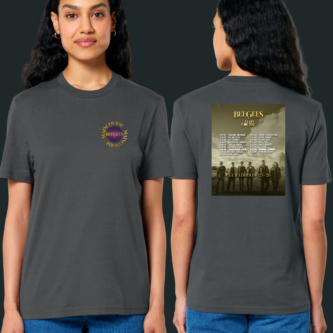 BeeGees by MainCourse | Tourshirt Anthracite met foto