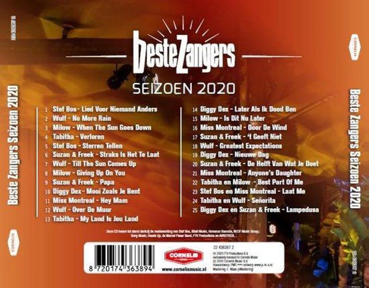 Beste Zangers Seizoen 2020 (CD) - Image 2