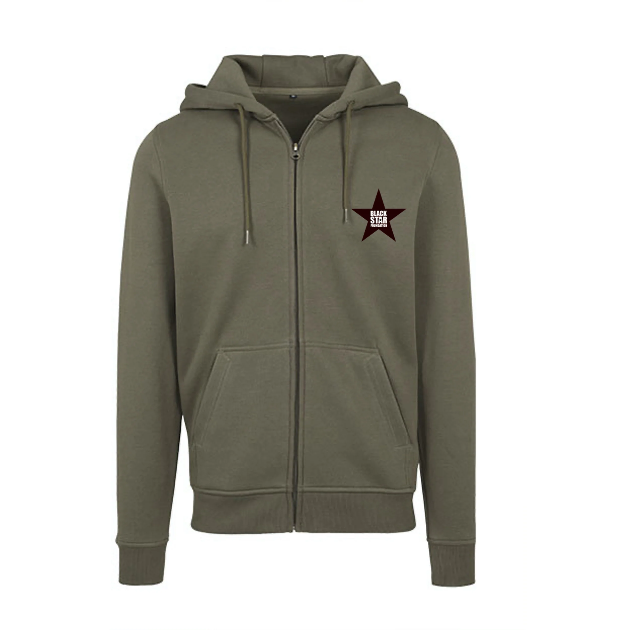 Black Star Foundation | Rude Boy Zipped Hoodie Khaki