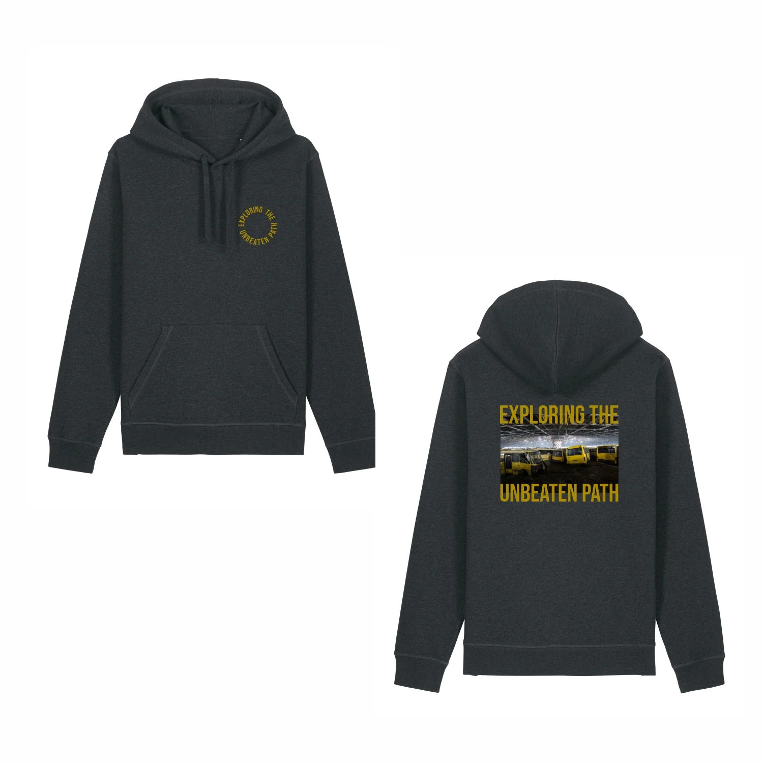 Bob Thissen | Exploring The Unbeaten Path Hoodie Yellow Buses
