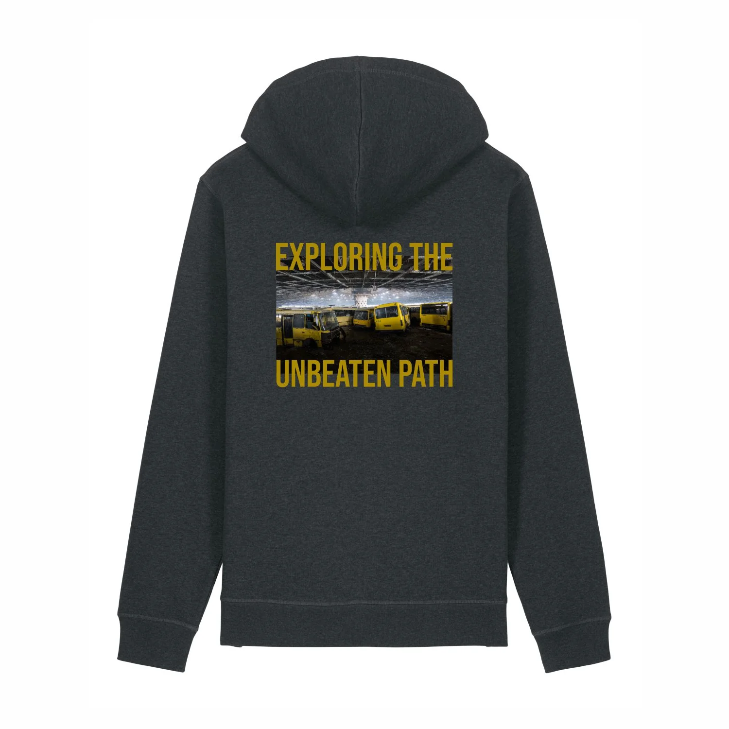 Bob Thissen | Exploring The Unbeaten Path Hoodie Yellow Buses - Image 3