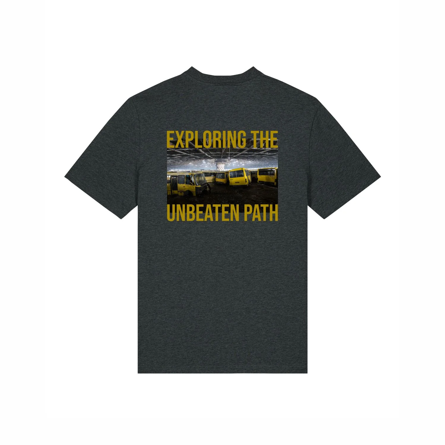 Bob Thissen | Exploring The Unbeaten Path T-shirt Yellow Buses - Image 3
