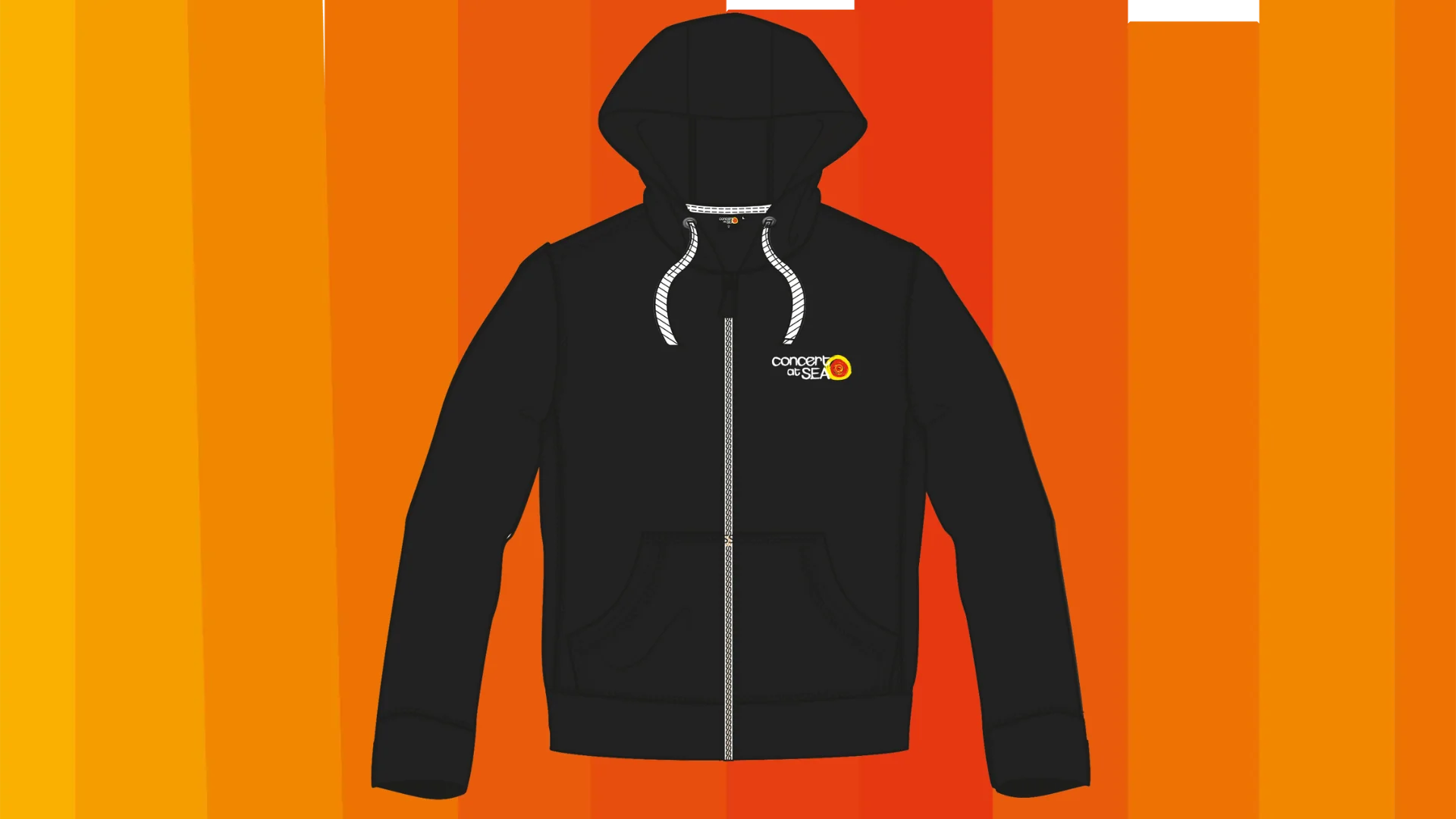 CAS | Dames Zipped Hoodie Zwart