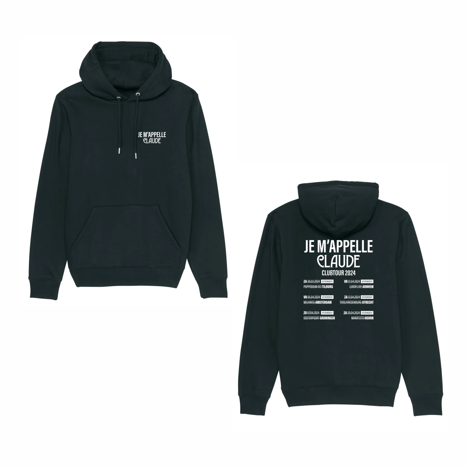 CLAUDE | Clubtour 2024 Hoodie Zwart