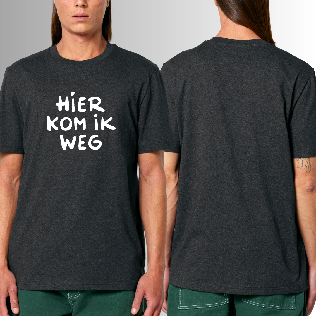 Daniël Lohues | T-shirt Donkergrijs "Hier Kom Ik Weg"