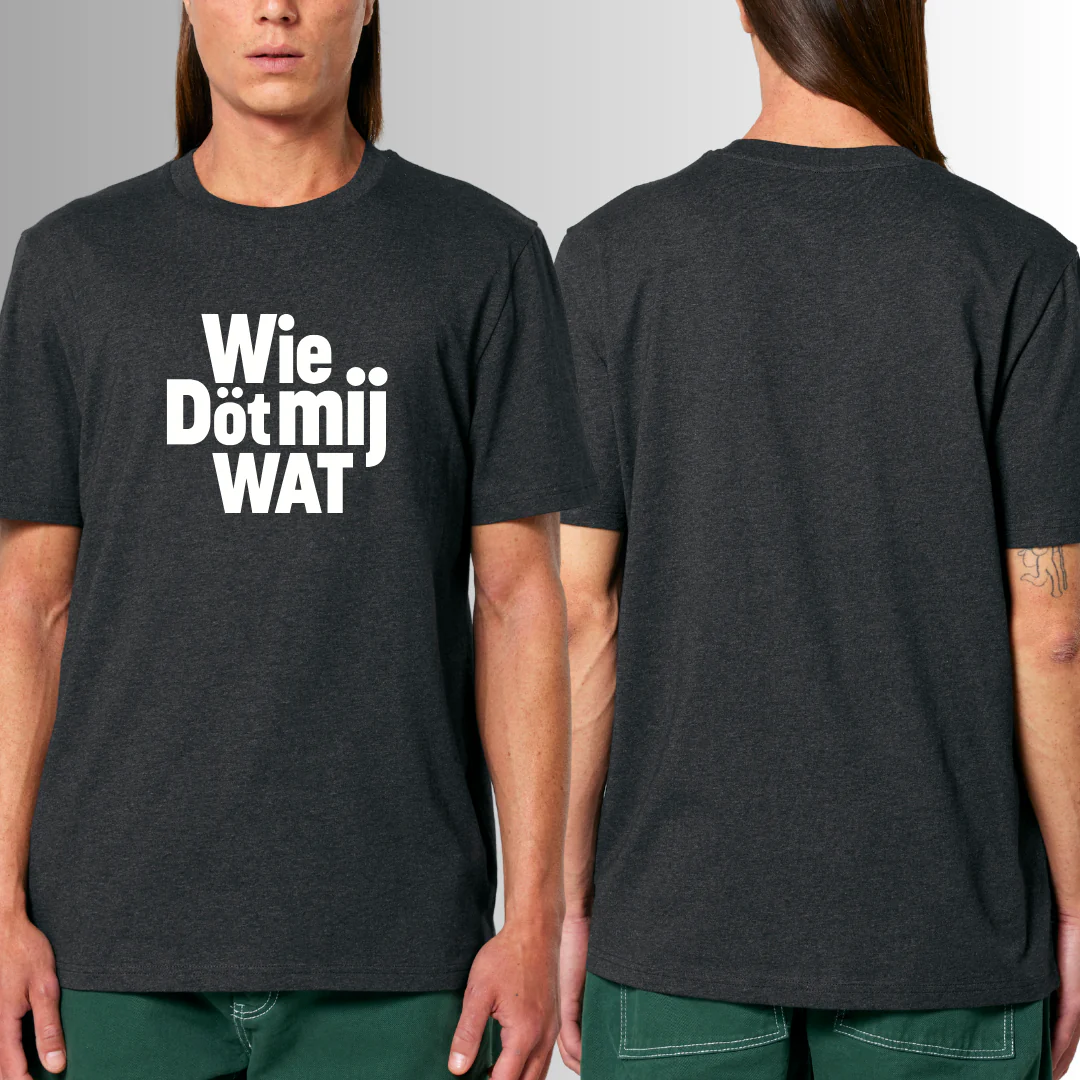 Daniël Lohues | T-shirt Donkergrijs "Wie Döt Mij Wat"