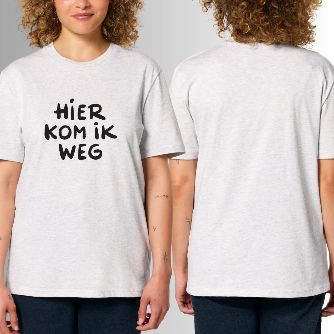 Daniël Lohues | T-shirt Lichtgrijs "Hier Kom Ik Weg"