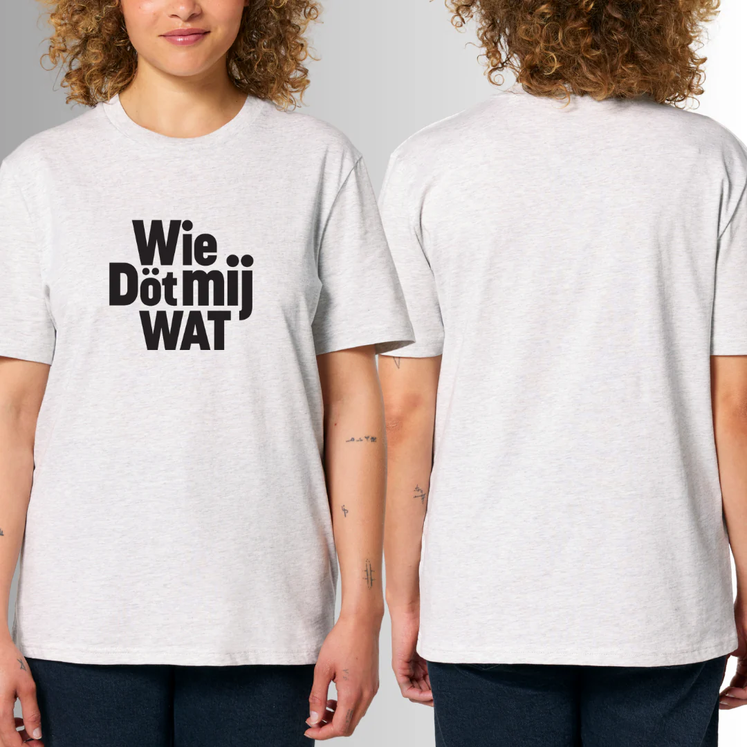 Daniël Lohues | T-shirt Lichtgrijs "Wie Döt Mij Wat"