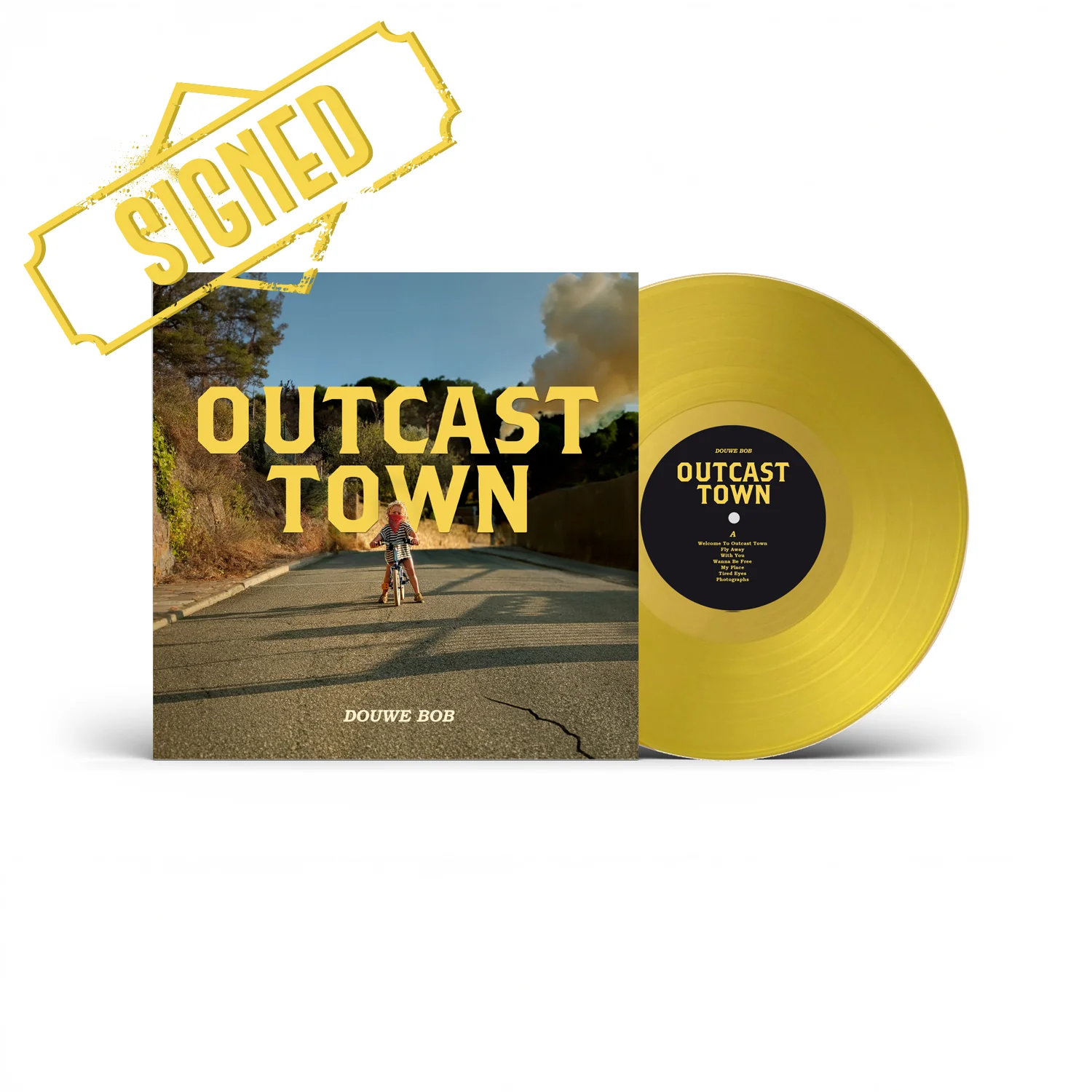 Douwe Bob | OUTCAST TOWN (SIGNED Store Exclusive Yellow LP)