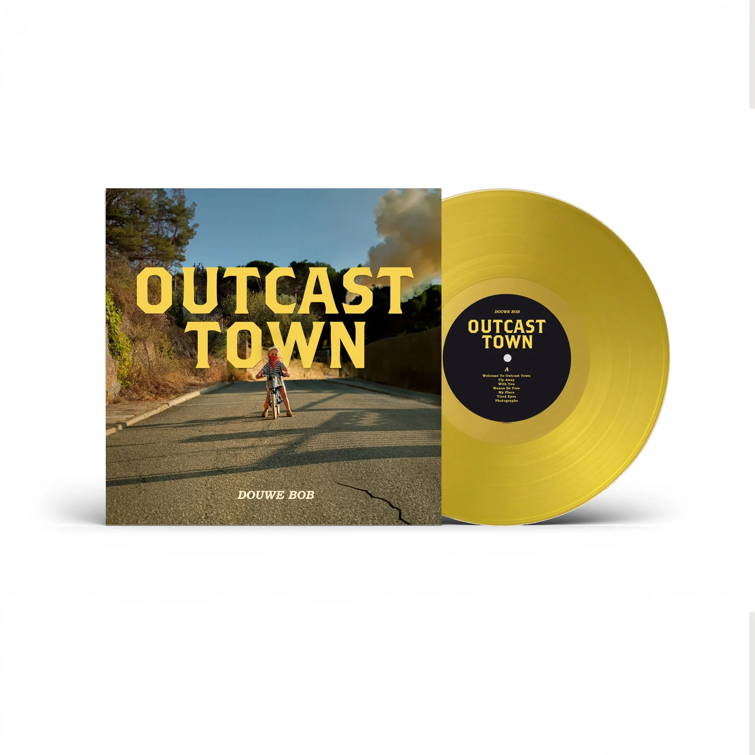 Douwe Bob | OUTCAST TOWN (SIGNED Store Exclusive Yellow LP) - Image 2