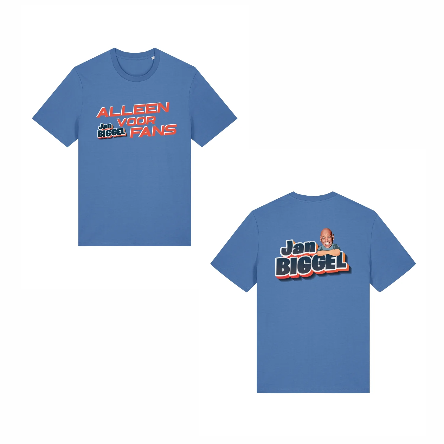 Jan Biggel | Alleen Voor De Fans T-Shirt Blauw