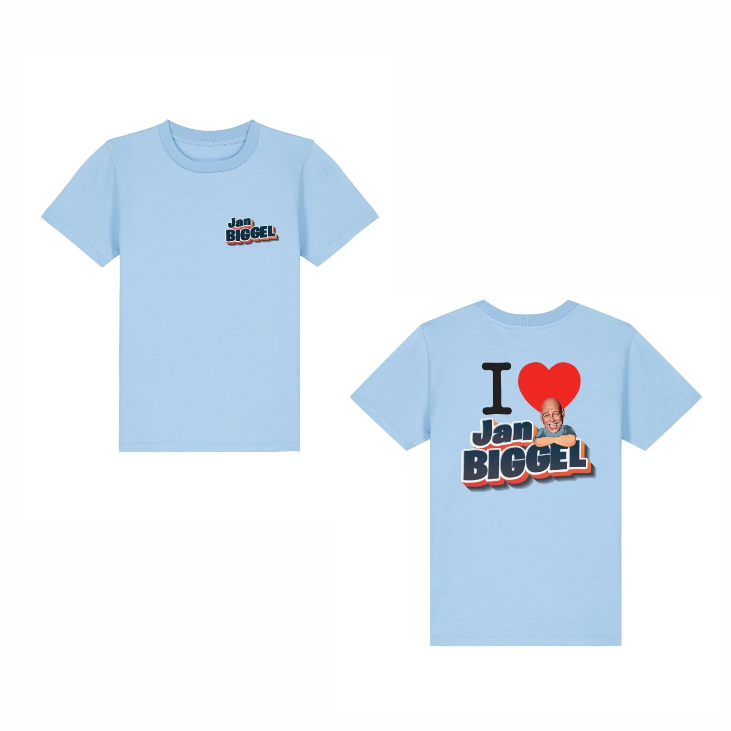 Jan Biggel | I Love Jan Biggel T-Shirt Kids Blauw
