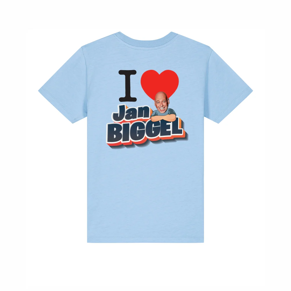 Jan Biggel | I Love Jan Biggel T-Shirt Kids Blauw - Image 3