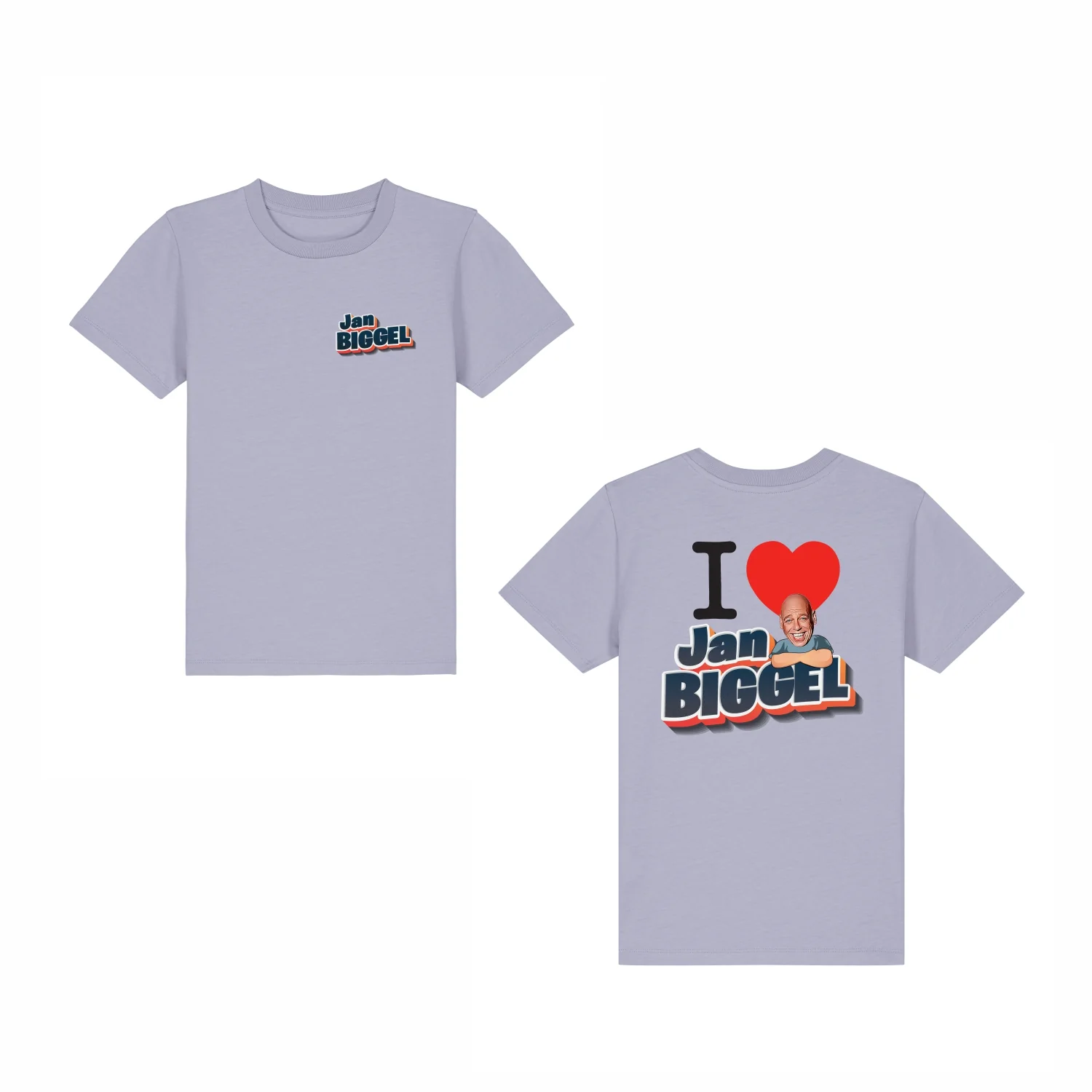 Jan Biggel | I Love Jan Biggel T-Shirt Kids Paars