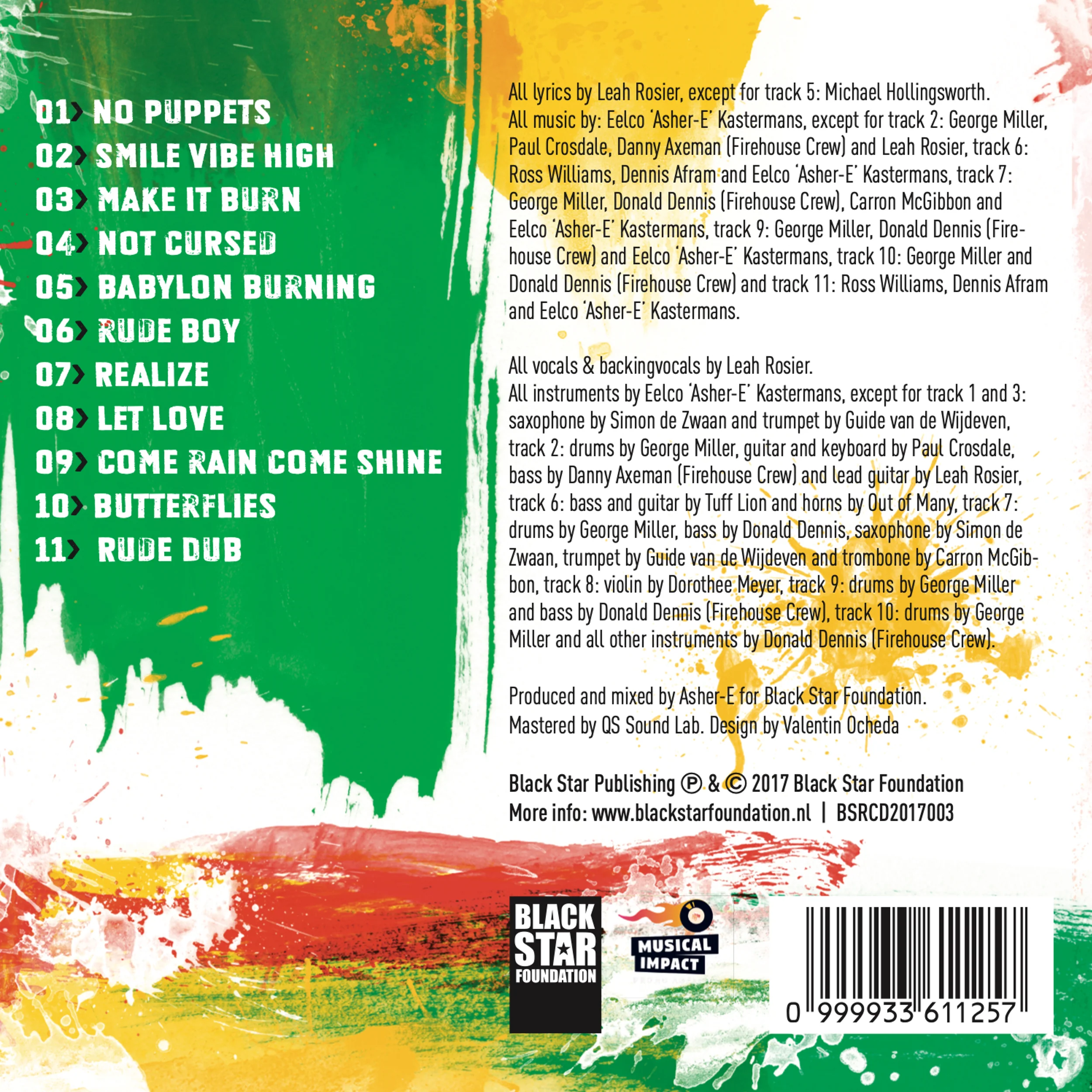 Leah Rosier | The Black Star Tracks CD - Image 2