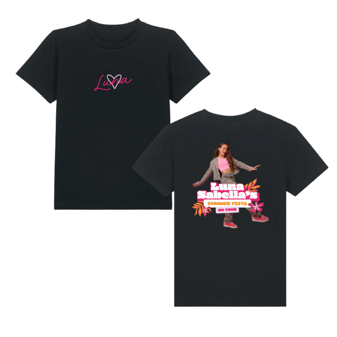 Luna | Summer Festa T-shirt Zwart