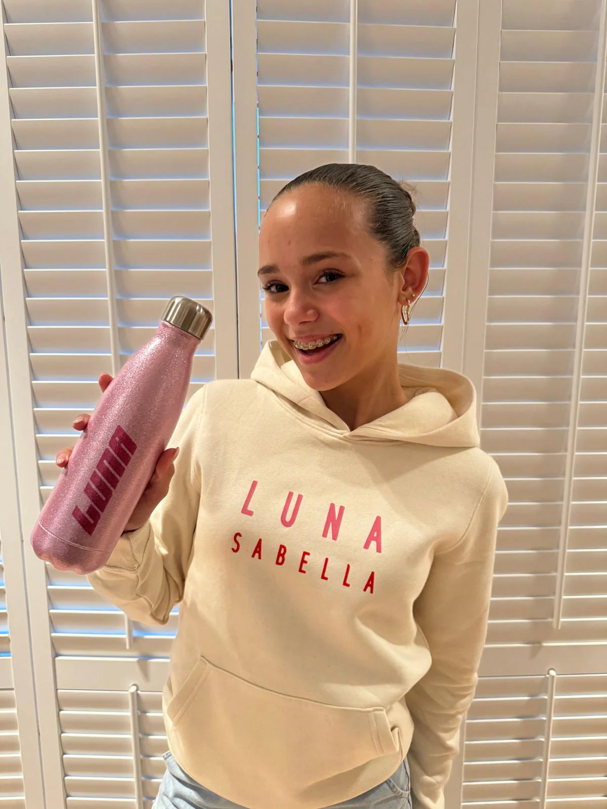 Luna | Thermosfles Roze Glitter - Image 2