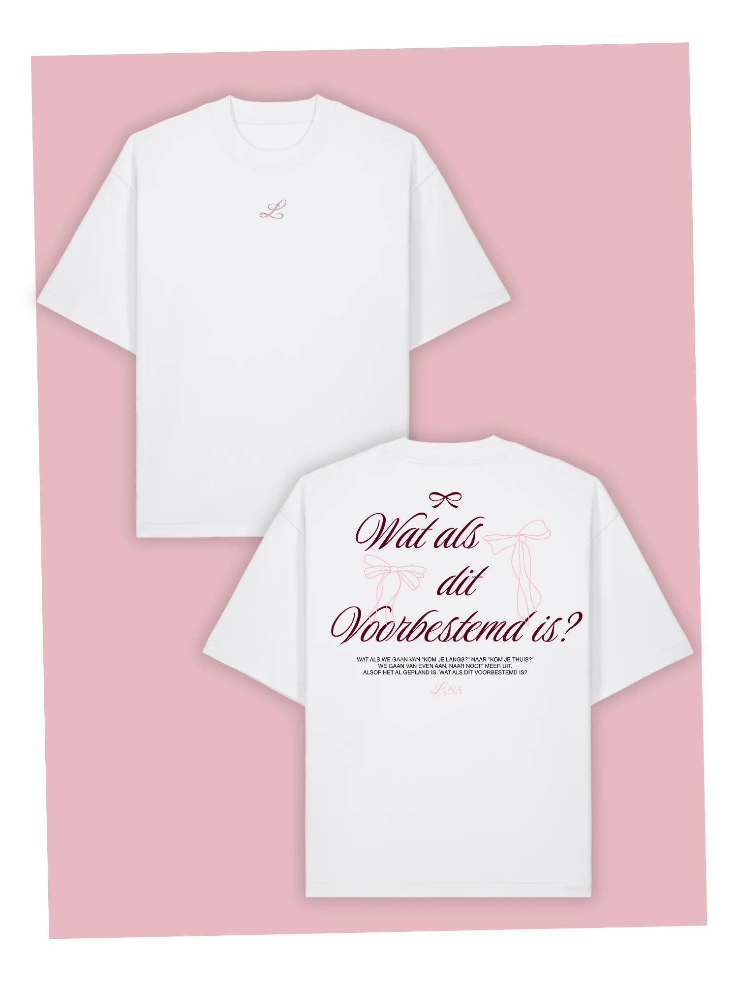 LUNA | "Voorbestemd" T-Shirt Wit