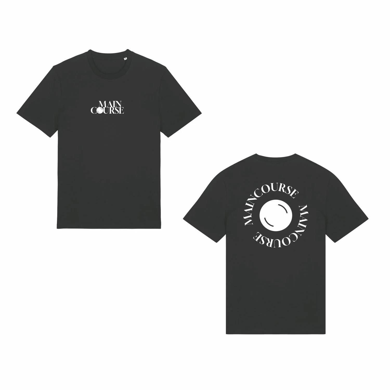MainCourse | T-shirt Circle Logo Zwart