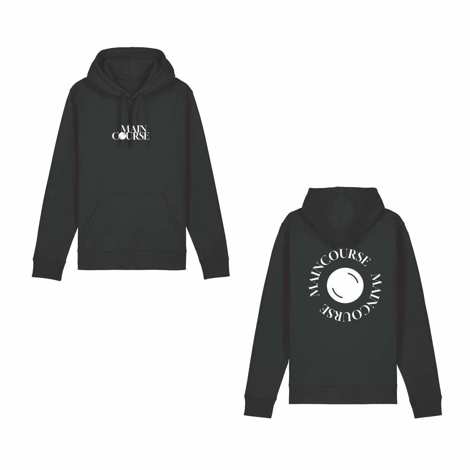 MainCourse | Hoodie Logo Circle Zwart