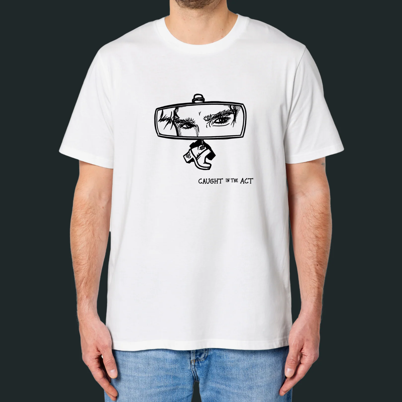 Mister E & The Mysteries | T-shirt "Caugt In The Act" Wit
