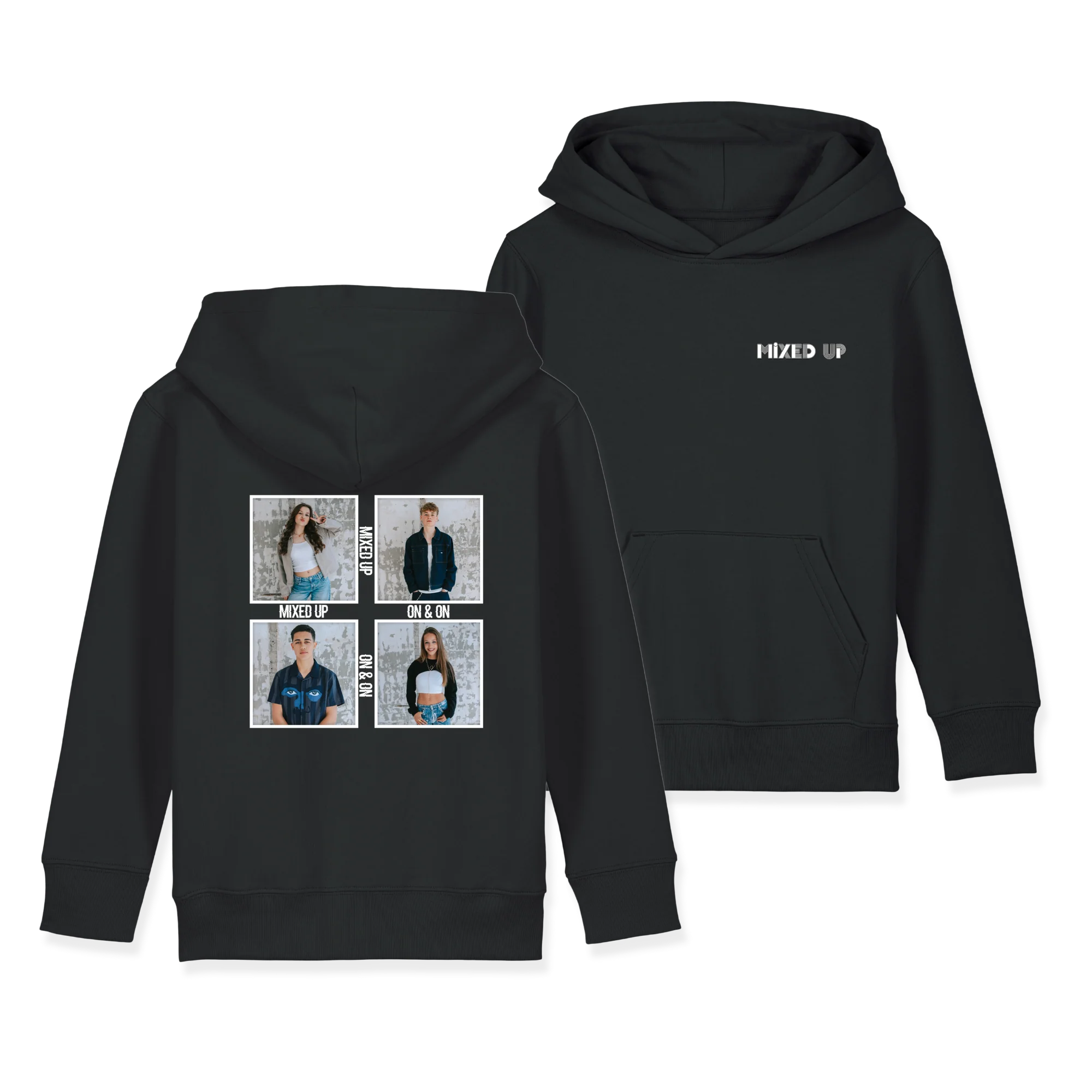 Mixed-Up | Hoodie foto's zwart