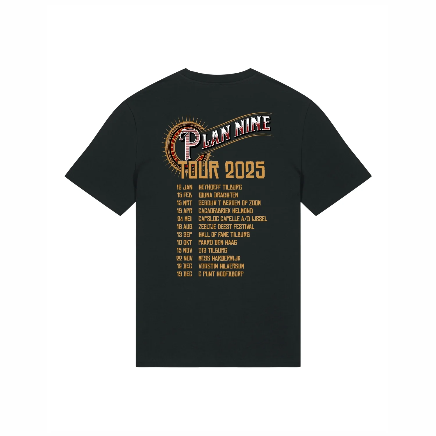 Plan Nine | Tour 2025 T-shirt Black - Image 3