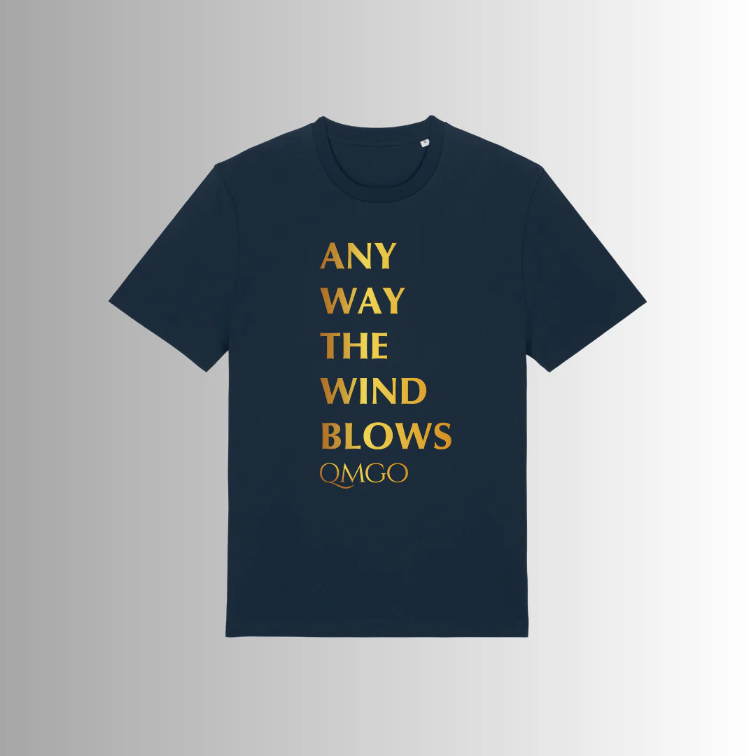 Queen Must Go On | T-shirt Navy "Any Way The Wind Blows"