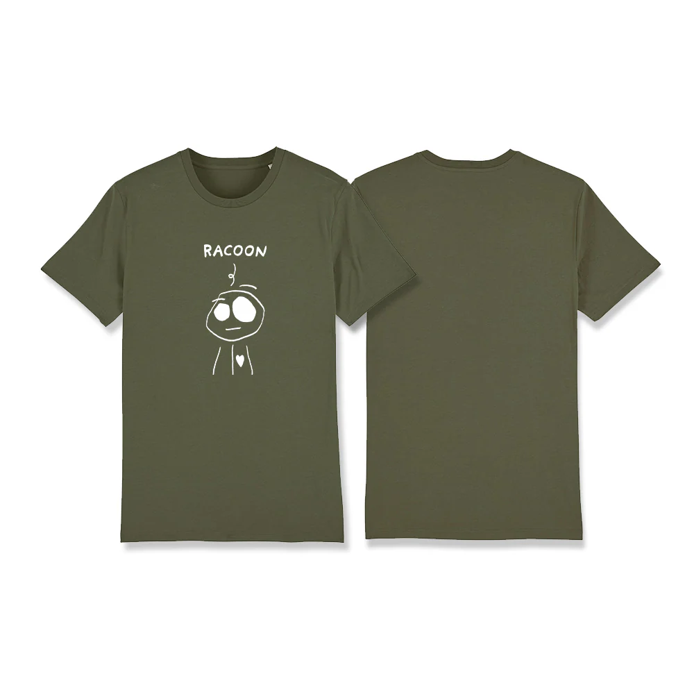 Racoon | Album Cover - T-shirt Khaki