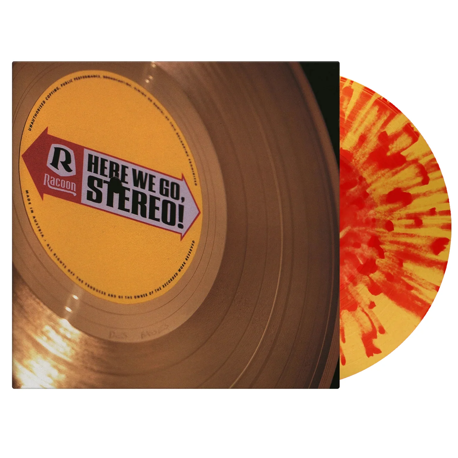 Racoon | Here we Go. Stereo! (Yellow/Red Splatter Vinyl) (GRATIS VERZENDING BINNEN NL)