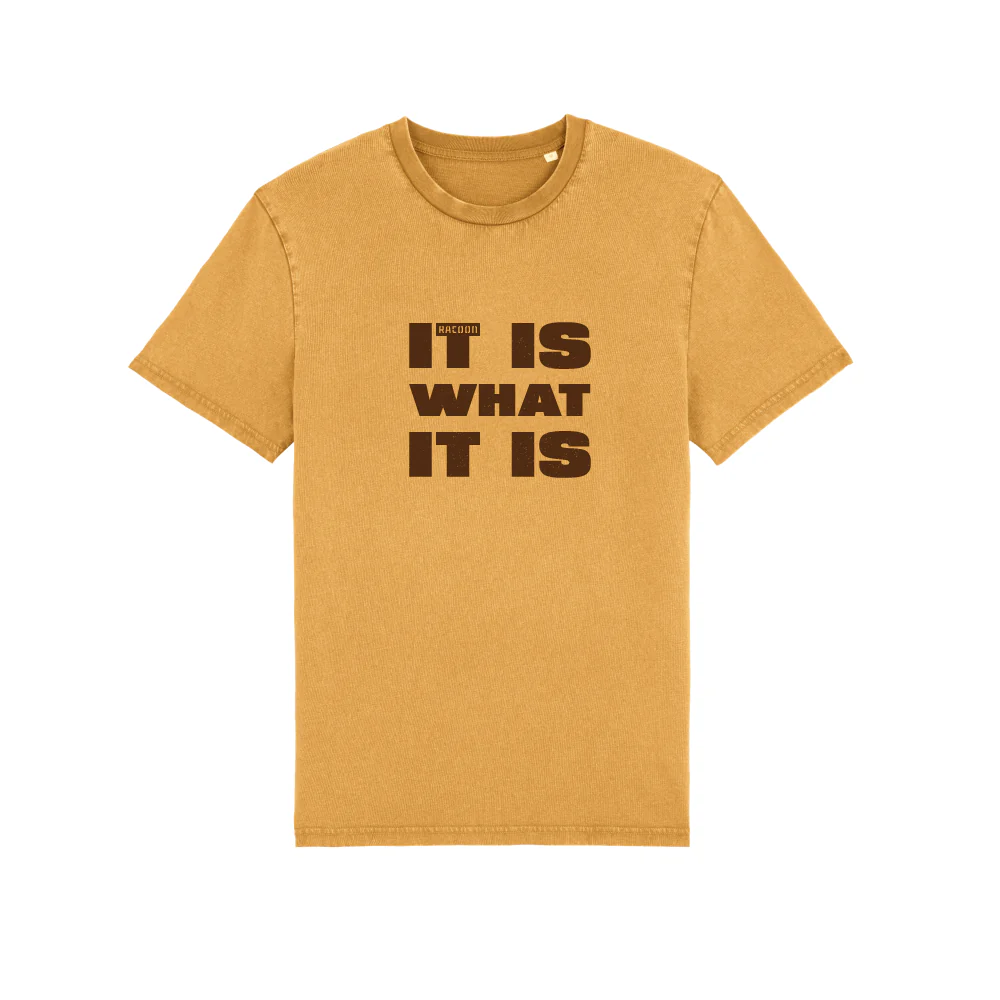 Racoon | It Is What It Is T-Shirt Gold