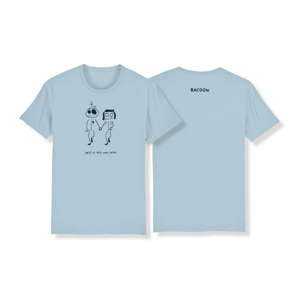 Racoon | Spijt is iets voor later 2 - T-shirt Sky Blue