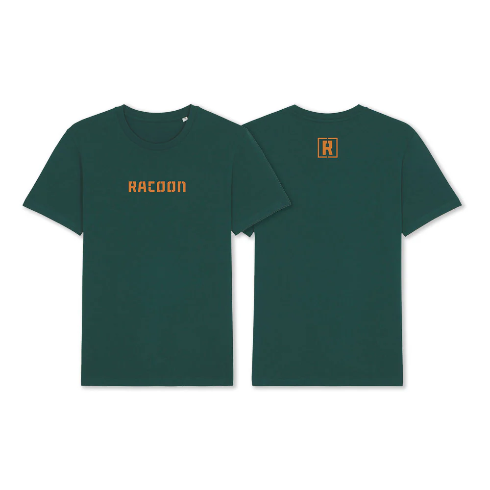 Racoon | T-Shirt Logo Glazed Green