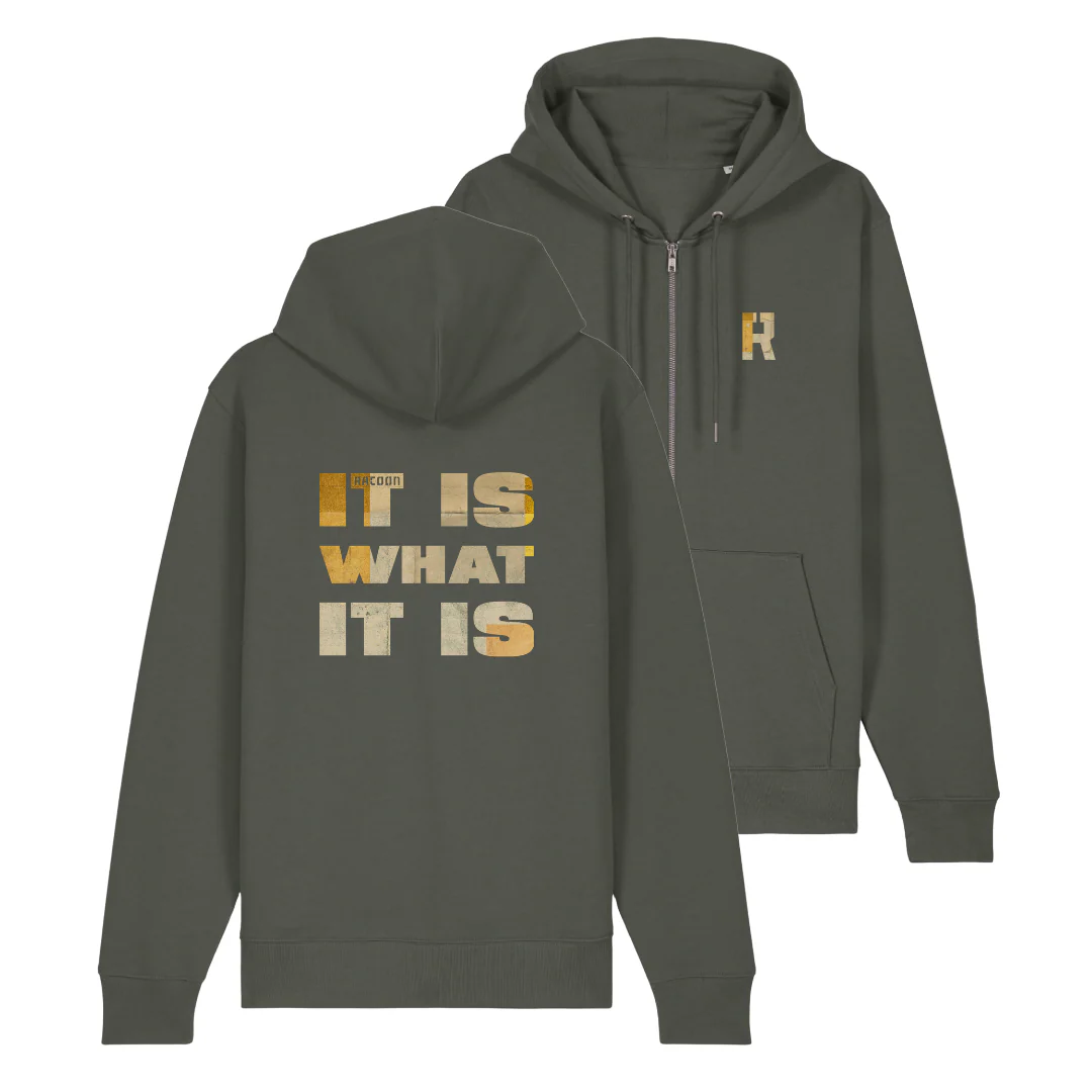 RACOON - Zipped hoodie khaki