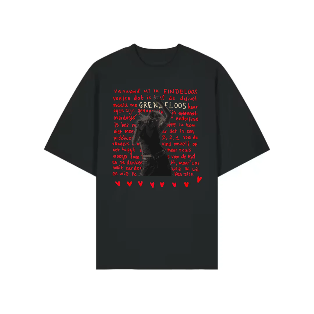 Renee Rose | "Grenzeloos" Zwart T-shirt - Image 3