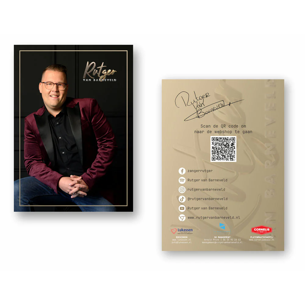 Rutger van Barneveld | Handtekeningkaart A5