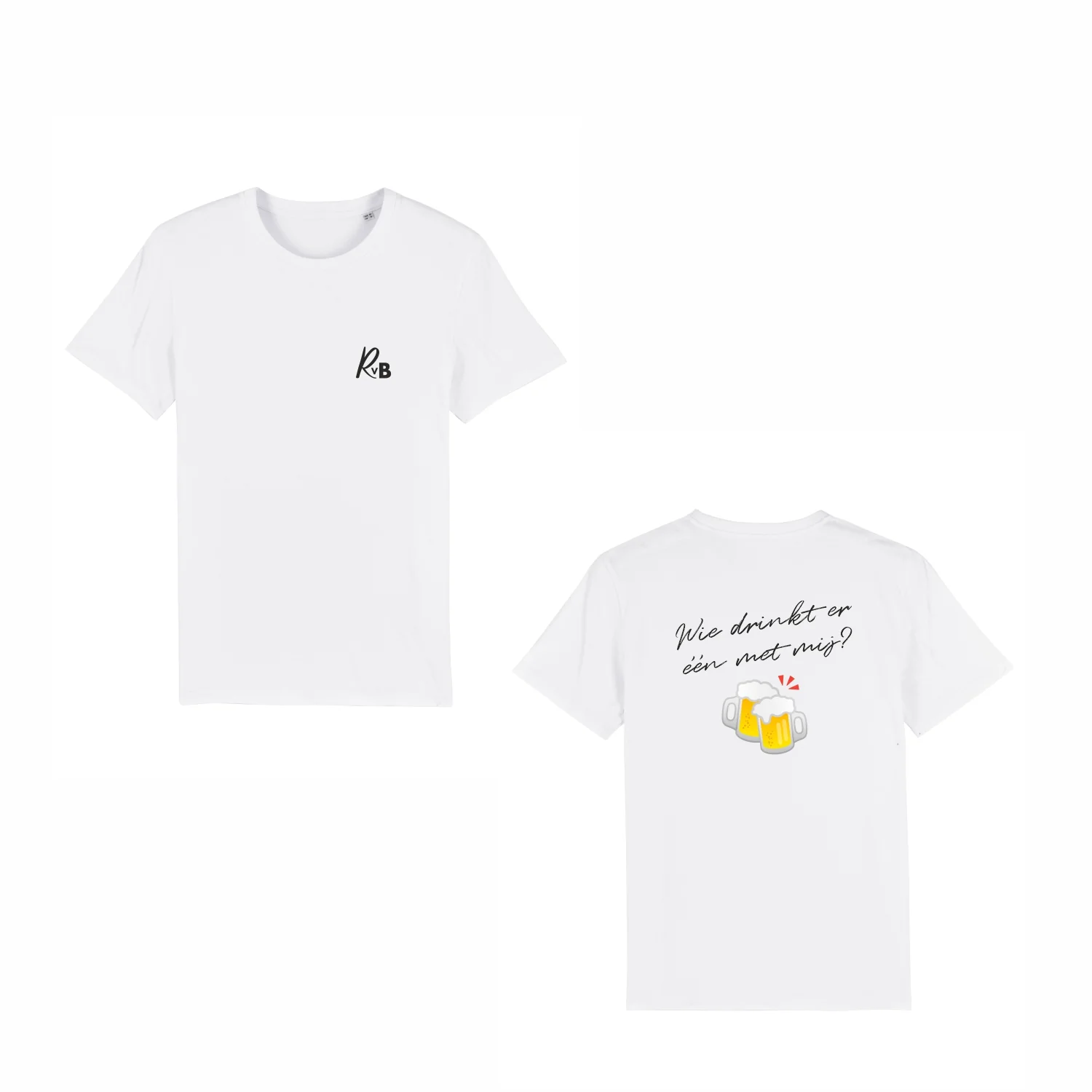 Rutger van Barneveld | Wie Drinkt Er Eén Met Mij T-Shirt Wit