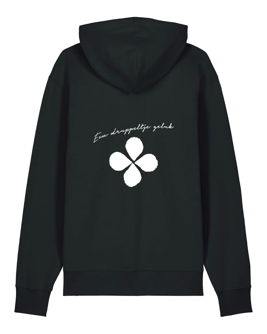 Stef Ekkel | Hooded sweater Druppeltje Geluk zwart - Image 3