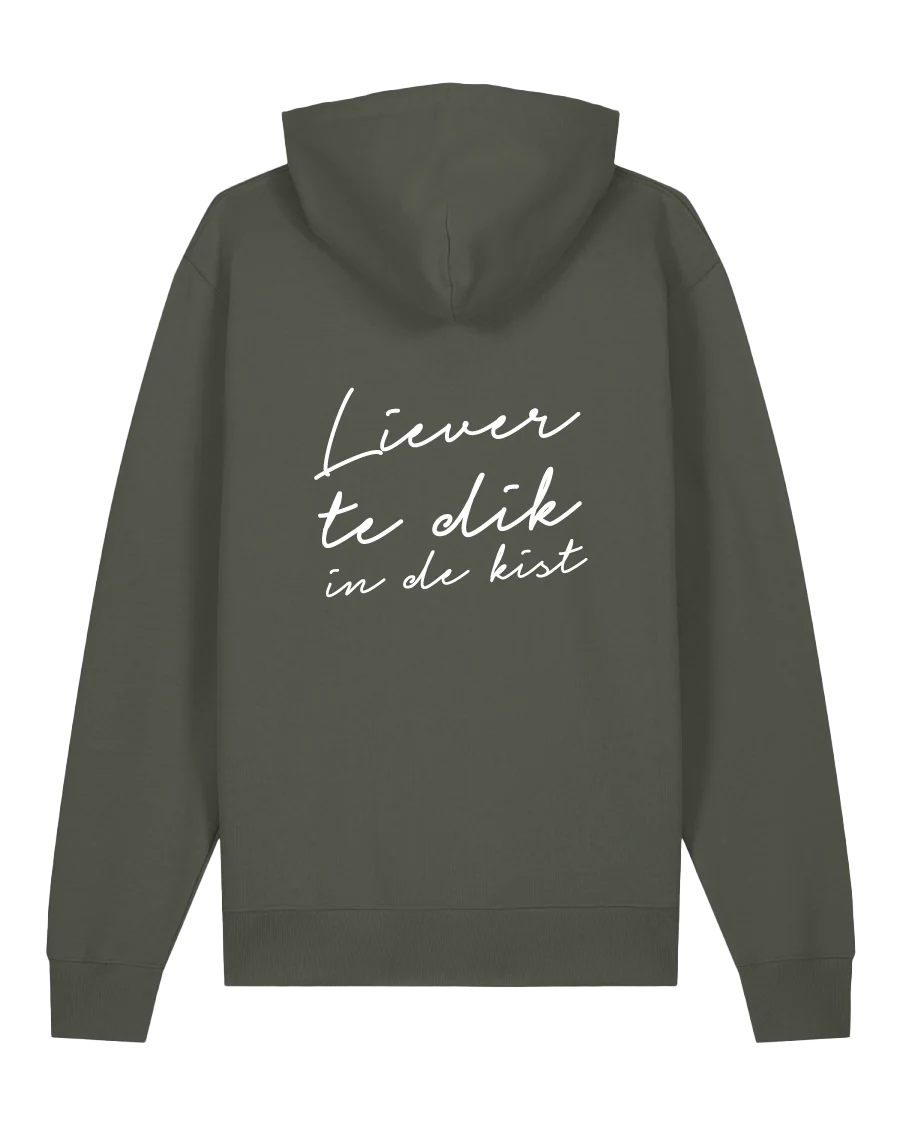 Stef Ekkel | Hooded sweater Liever Te Dik khaki - Image 3