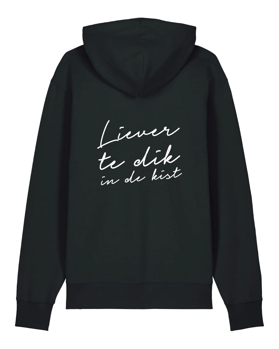 Stef Ekkel | Hooded sweater Liever te Dik zwart - Image 3