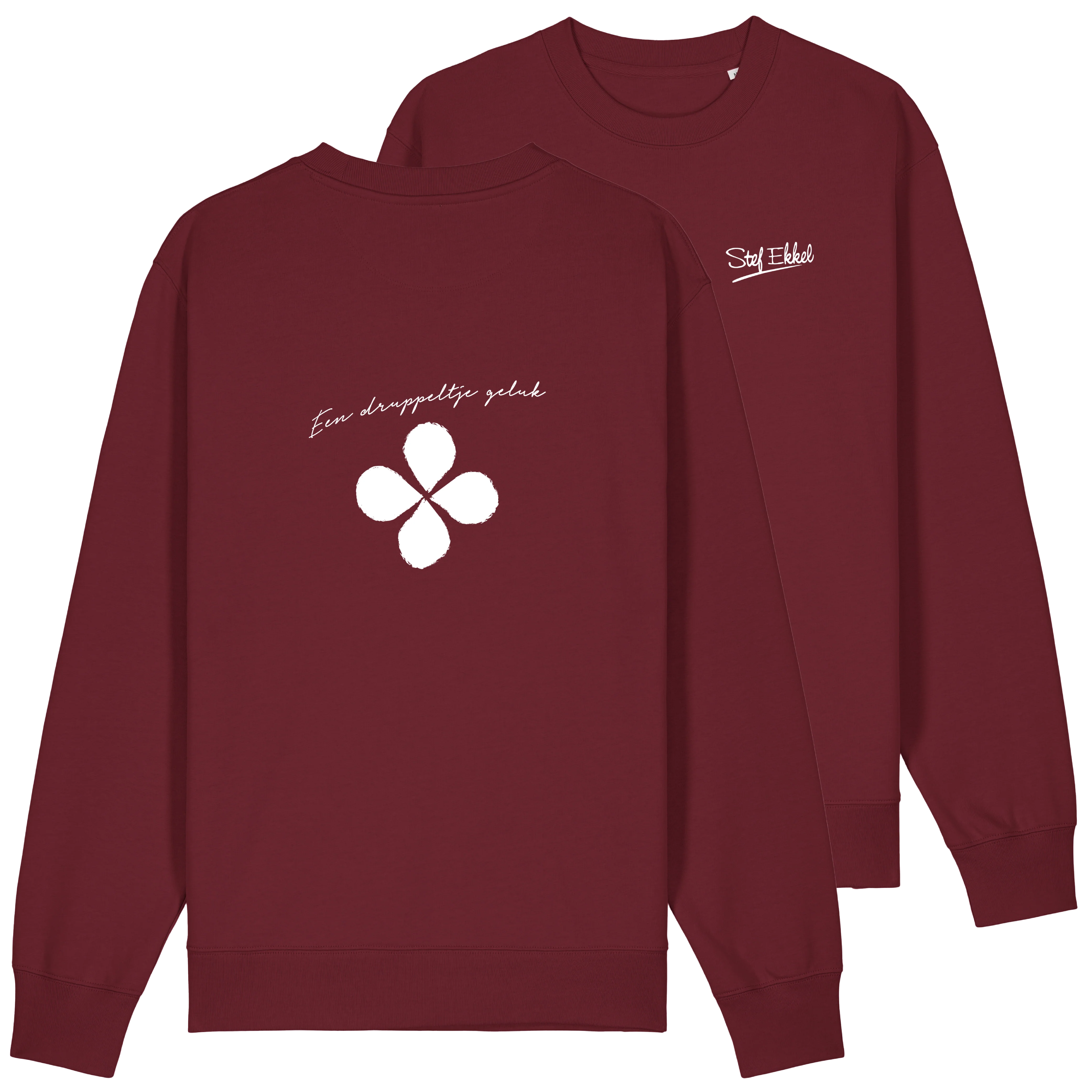 Stef Ekkel | Sweater Druppeltje Geluk burgundy