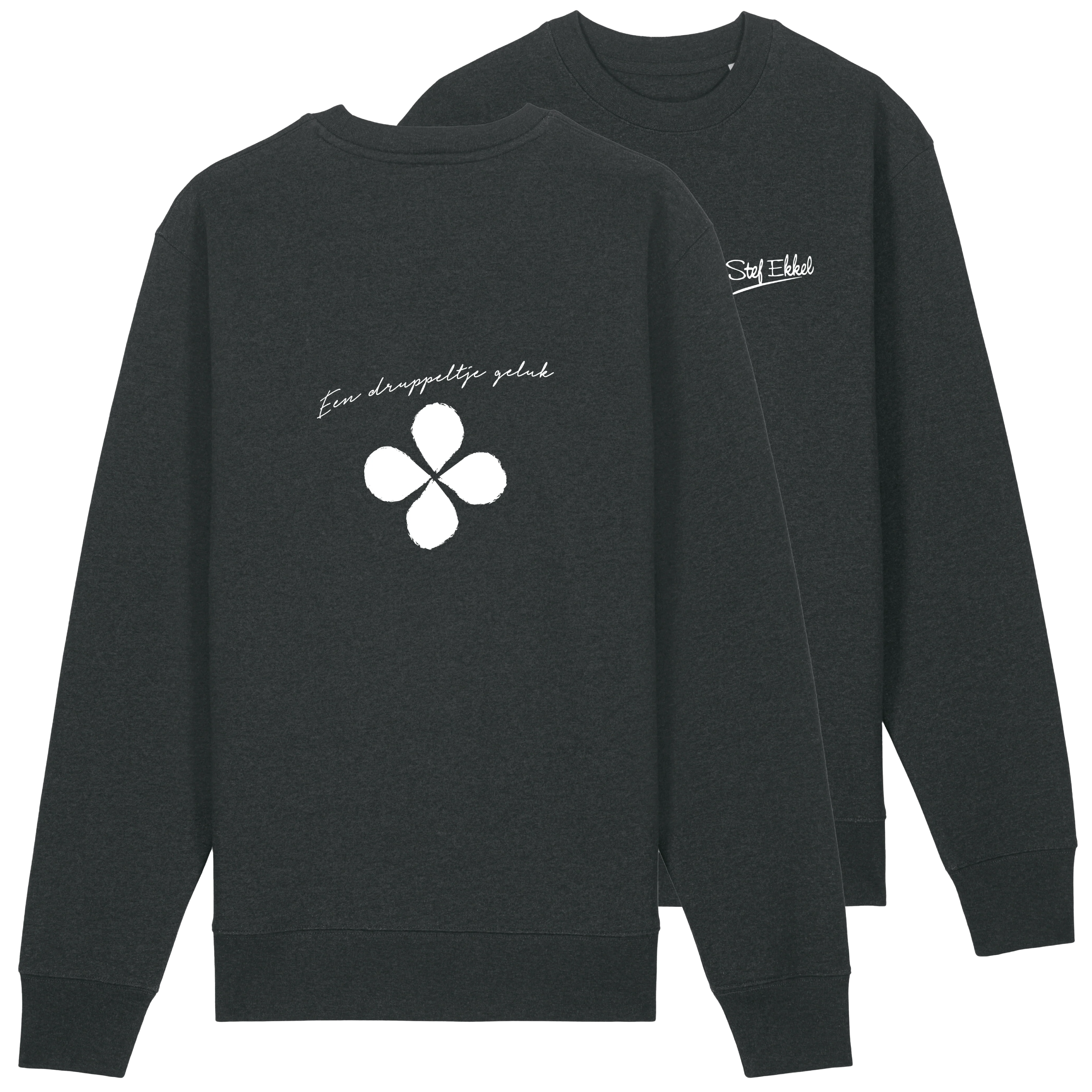 Stef Ekkel | Sweater Druppeltje Geluk heather grey
