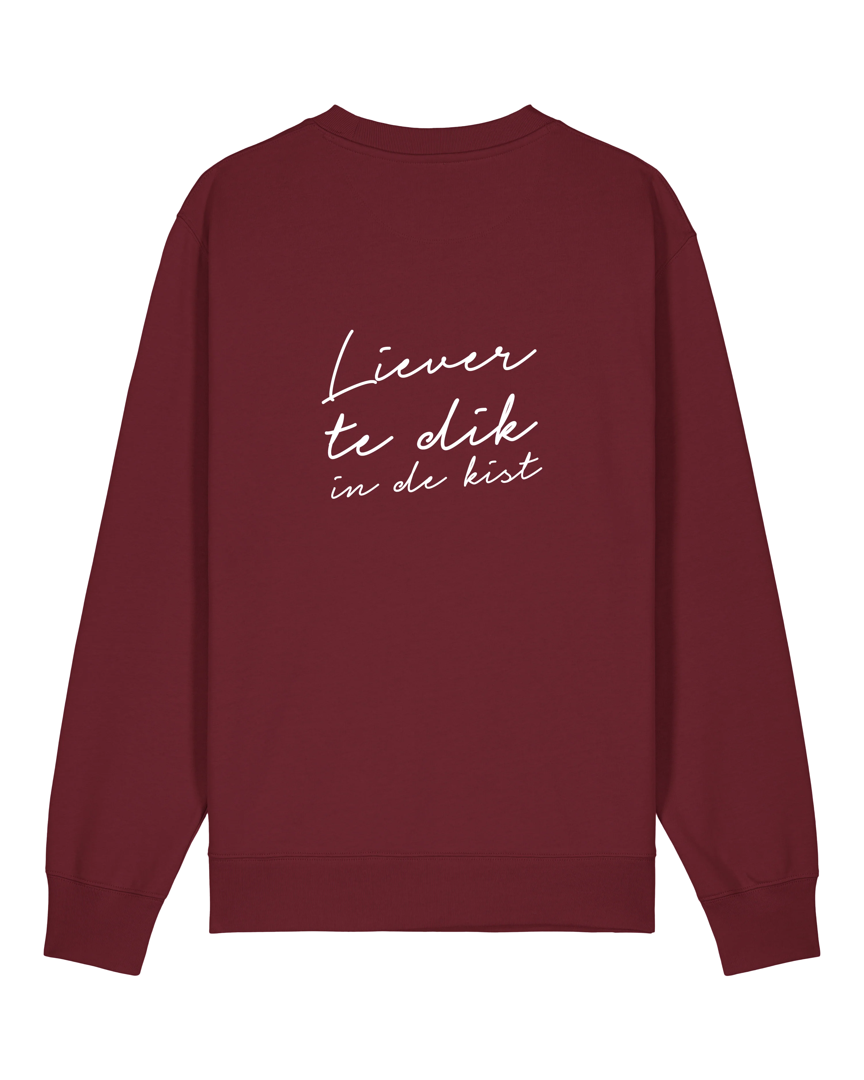 Stef Ekkel | Sweater Liever Te Dik burgundy - Image 3