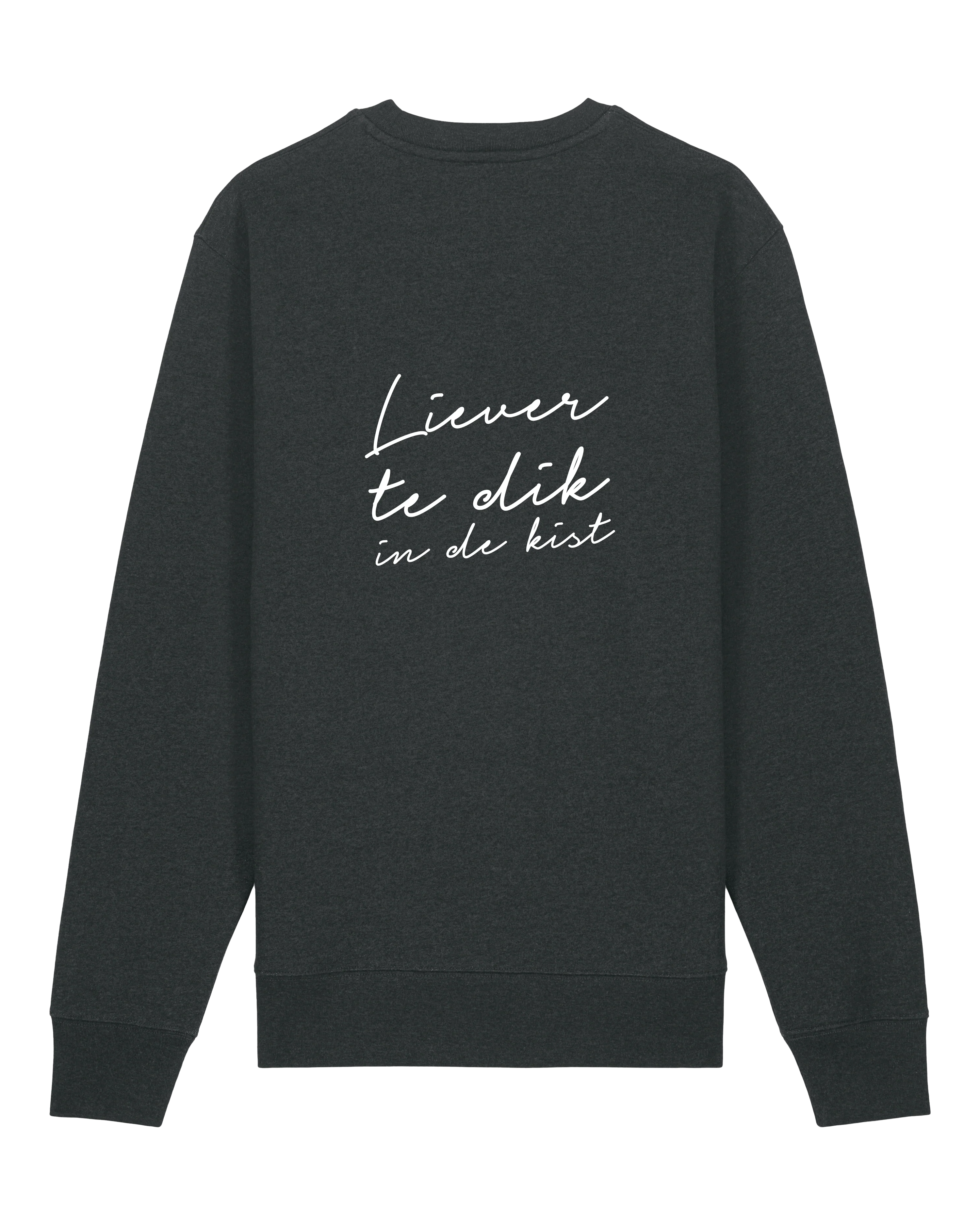 Stef Ekkel | Sweater Liever Te Dik heather grey - Image 3