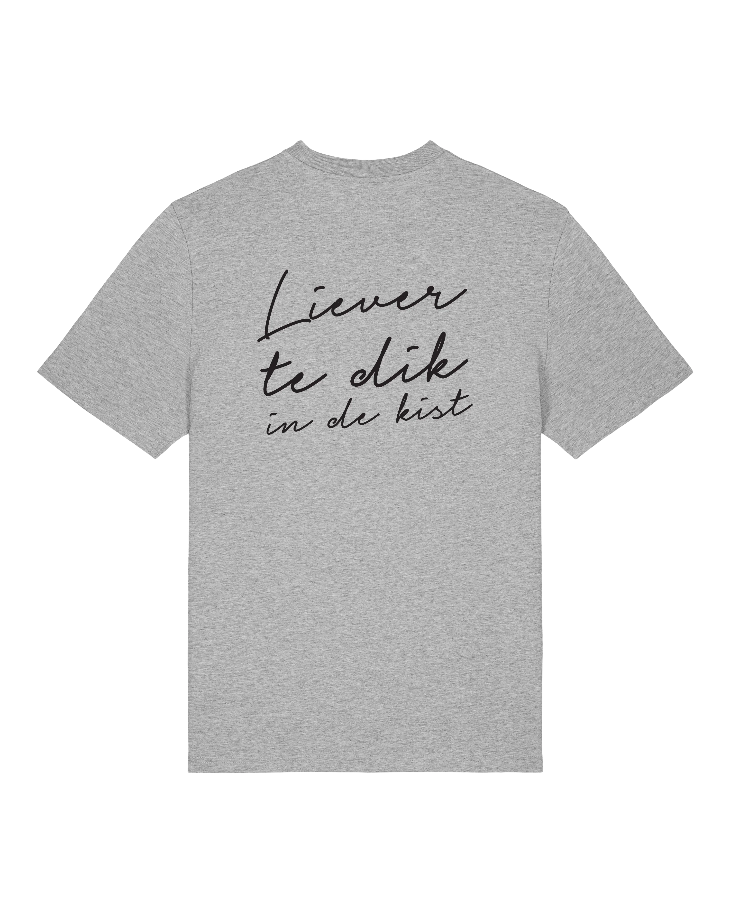 Stef Ekkel | T-Shirt Liever Te Dik heather grey - Image 3