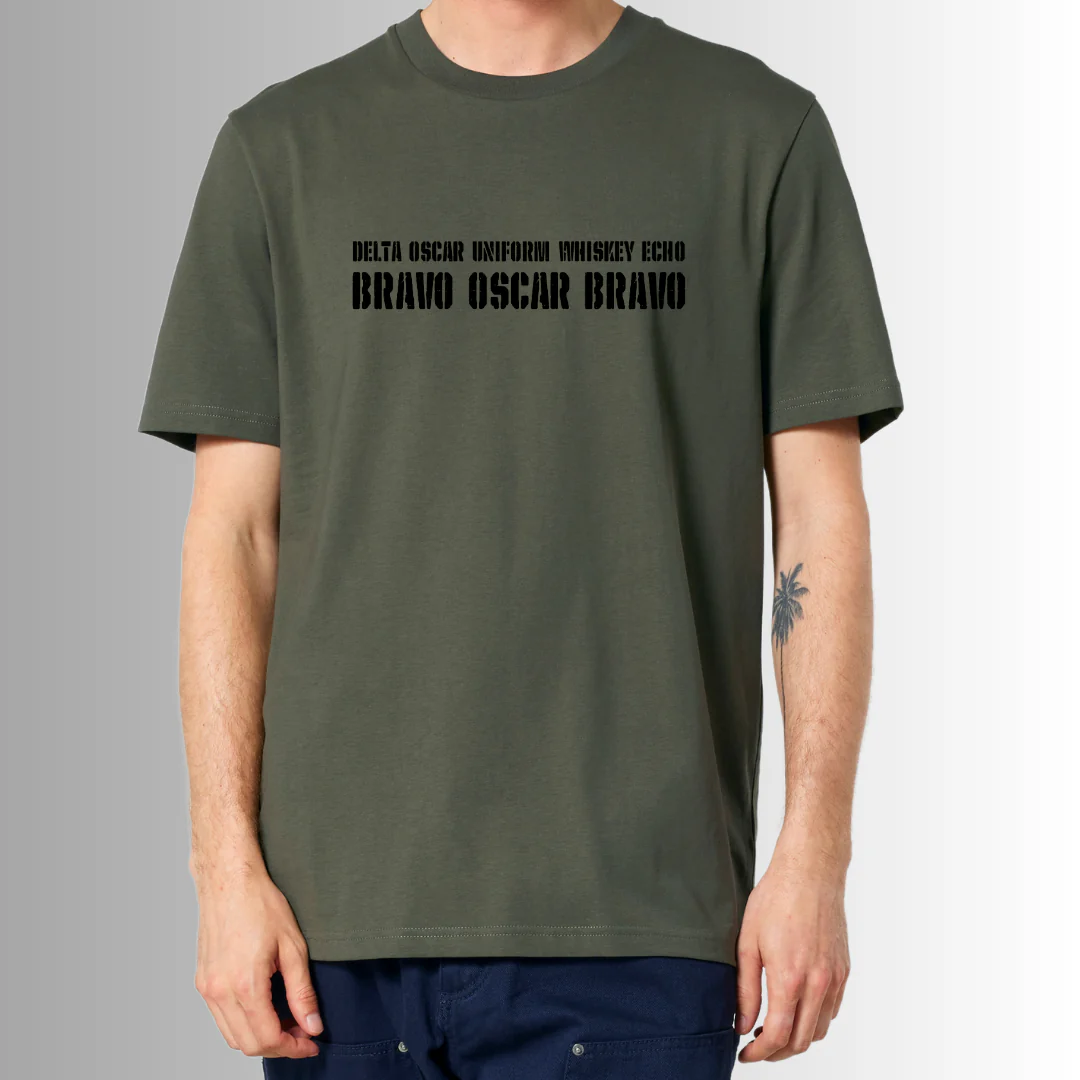 Douwe Bob | T-shirt "Bravo Oscar Bravo" Khaki