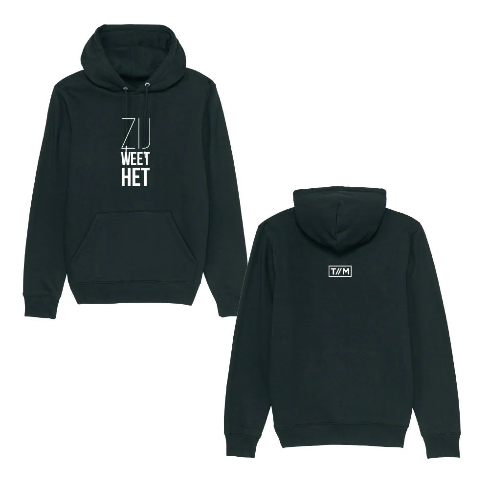 Tino Martin | Hooded Sweater Zij Weet Het Zwart Unisex